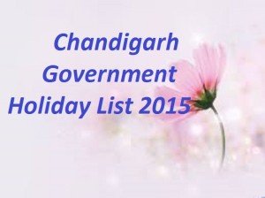 Chandigarh Holiday List 2015