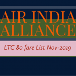 Air India Alliance 80 fare