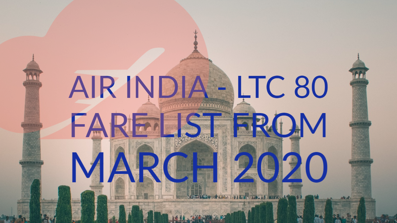 March 2020 LTC Air fare