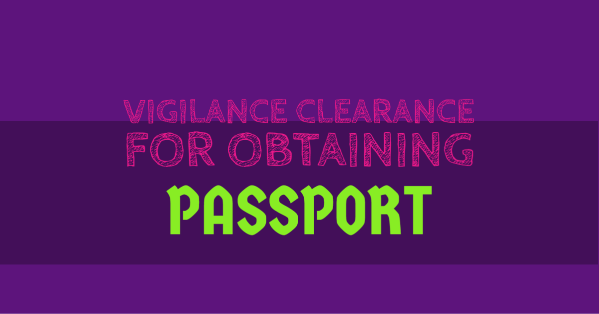 Vigilance clearance Passport