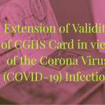 Extension of validity of CGHS card Covid-19