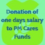 Donation of one day salary to PM cares funds