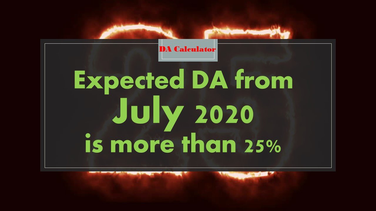Expected DA Calculator from July 2020