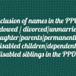 Inclusion of names in the PPO