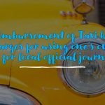 reimbursement of Taxi hire charges for using one's own car for local official journeys