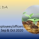 Bank employees/officers DA Aug, Sep & Oct 2020