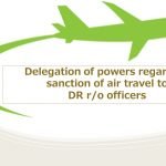 air travel to DR r/o officers posted in connection with USBRL Project