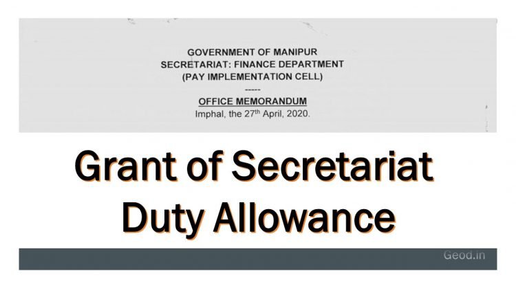 Grant of Secretariat Duty Allowance