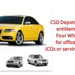Revised entitlement of four wheelers