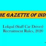 Lokpal (Staff Car Driver) Recruitment Rules, 2020
