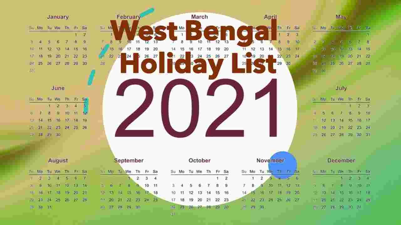 West Bengal Holiday List 2021