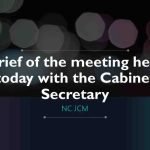 Brief of the meeting held today with the Cabinet Secretary