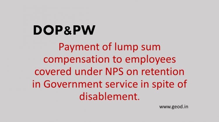 Payment of lump sum compensation to employees