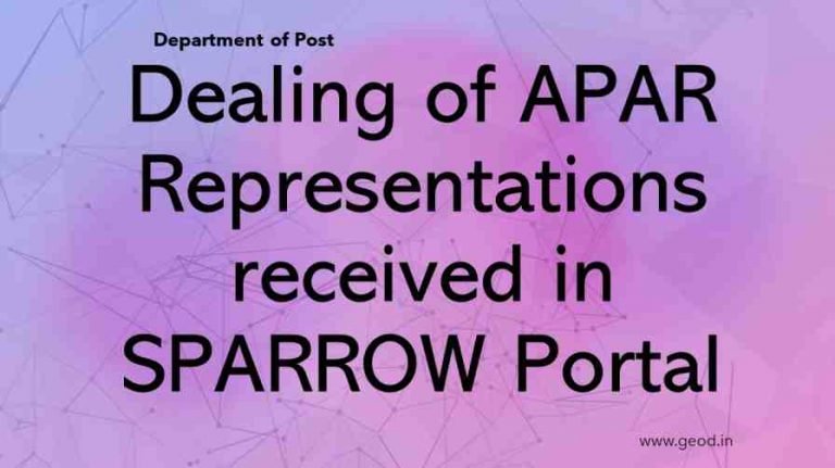 Dealing Of APAR Representations Received In SPARROW Portal