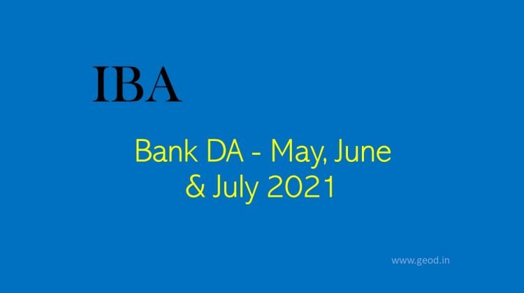Bank DA May, June & July 2021