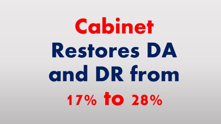 Cabinet Restores DA and DR from 17% to 28%