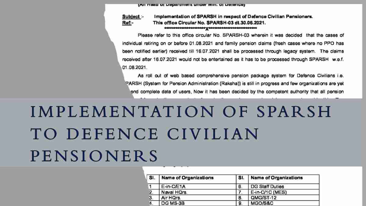 [PDF] Circular No. SPARSH-03 SPARSH to Defence Civilian Pensioners