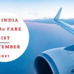 Air India LTC 80 Fare List September 2021