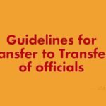 Guidelines for Transfer to Transfers of officials