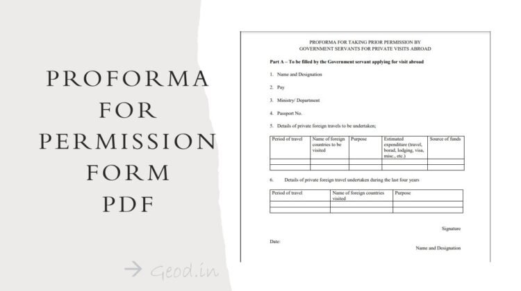 Proforma for Permission Form PDF