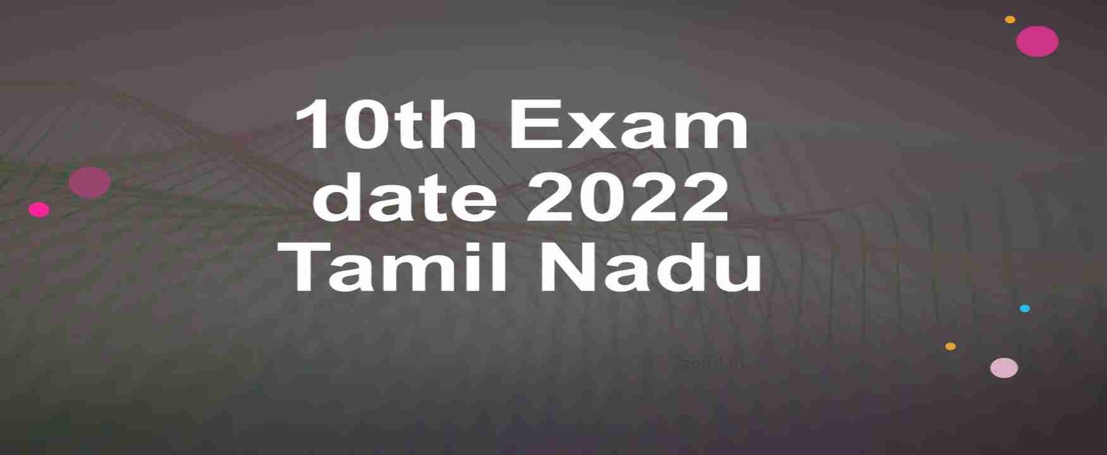 [PDF] Tamil Nadu 10th public Exam Time Table 2022