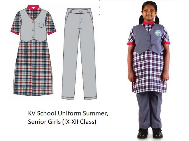 KV School Uniform Summer, Senior Girls (IX-XII Class)