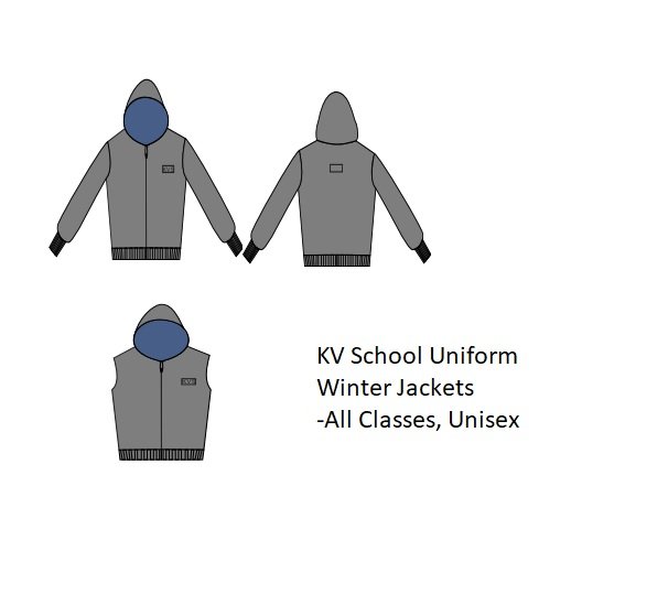 KV School Uniform Winter Jackets-All Classes, Unisex 