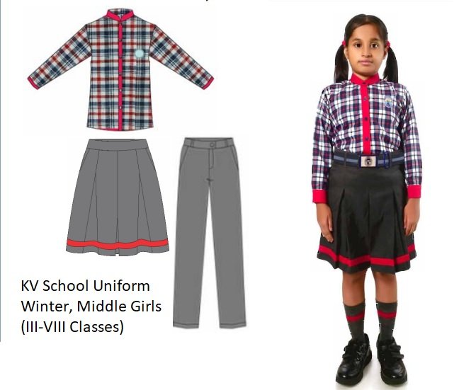 KV School Uniform Winter, Middle Girls (III-VIII Classes)