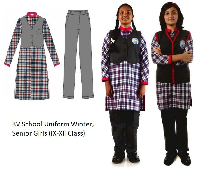 KV School Uniform winter, Senior Girls (IX-XII Class)