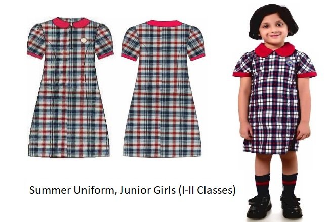 KV School Uniform Summer Uniform, Junior Girls (I-II Classes)