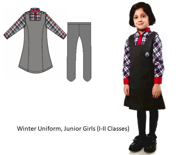 KV School Uniform Winter Uniform, Junior Girls (I-II Classes) 